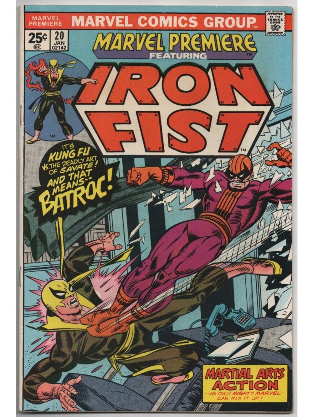Marvel Premiere 20 Marvel Comics 1975 FN/VF 7.0 Iron Fist Batroc MVS 73 Gil Kane